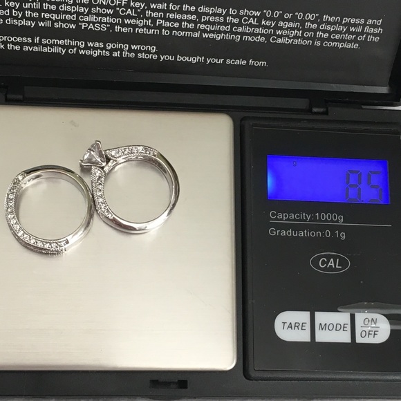 Engagement Wedding Band CZ Ring Set 6 - Picture 13 of 14